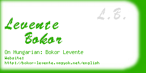 levente bokor business card